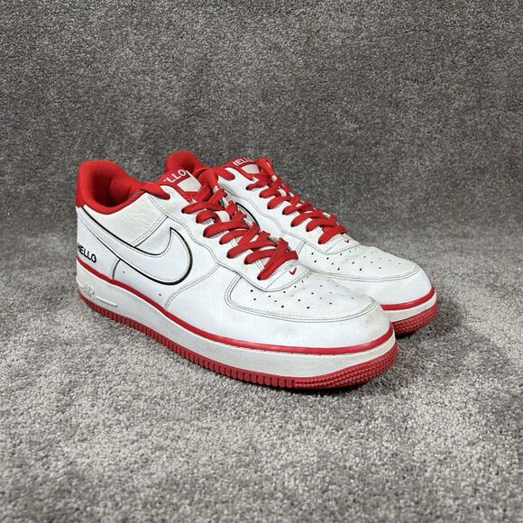 Nike Urbanstar x Air Force 1 ’07 LX HELLO Mens Size 12 White Red Athletic Shoes main image 9